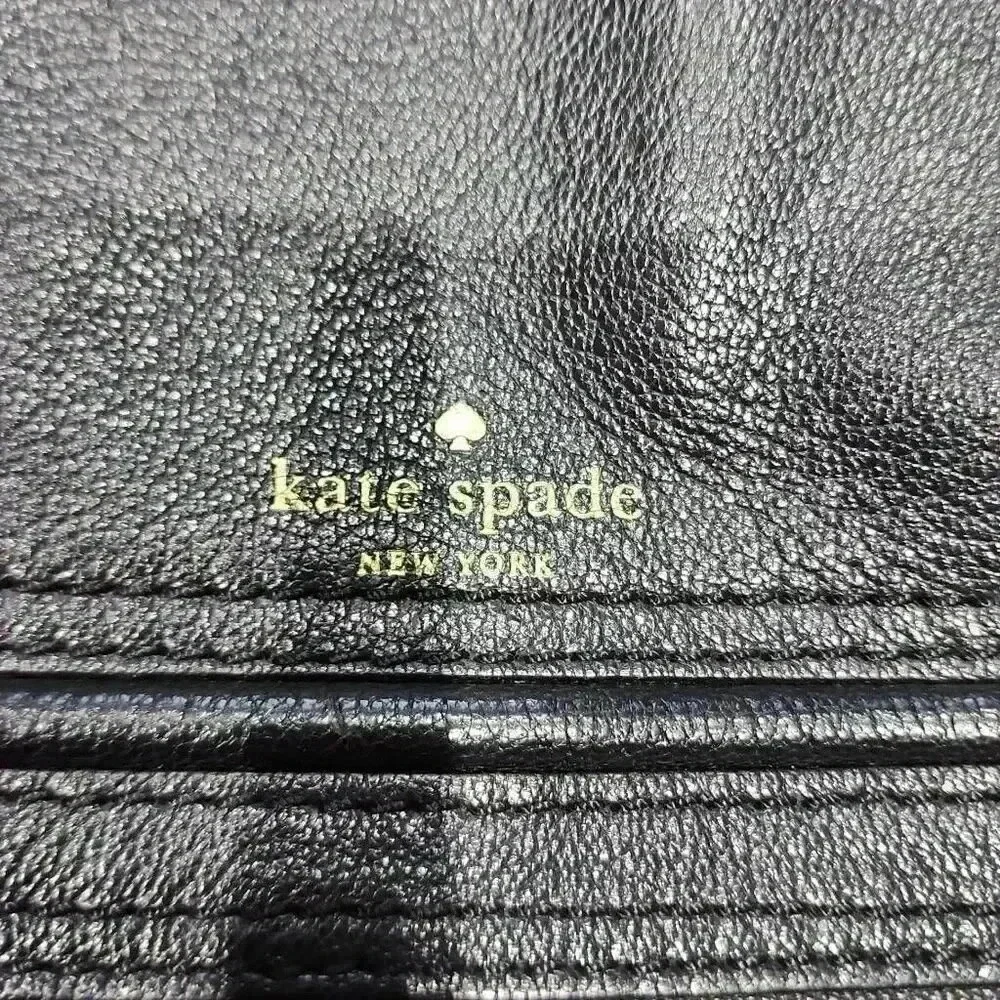 Kate Spade New York Women's Leather Tassel Saddle Crossbody Bag Black One Size - Picture 4 of 10